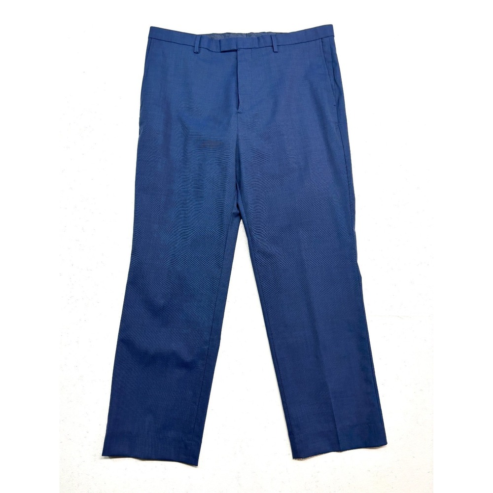 NEW Banana Republic 36x30 Navy Blue Wool Dress Pants Slim Fit Trouser Stretch